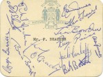 Signatures of the England team
