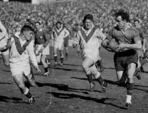 In action 1953 final with Clive Churchill