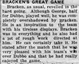 Extract from local paper