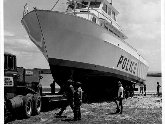 Police boats first water - unofficial launch